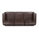 preview thumbnail 3 of 7, Dowd Faux Leather 3 Seater Sofa with Nailhead Trim by Christopher Knight Home