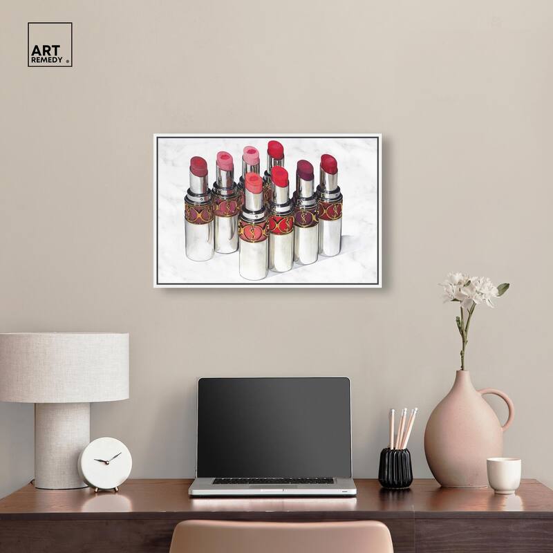 Doll Memories - Lipsticks 22 Canvas by Art Remedy