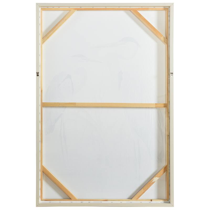 StyleCraft Southern Egret II Hand-Embellished Framed Canvas Wall Art - 32" x 48"