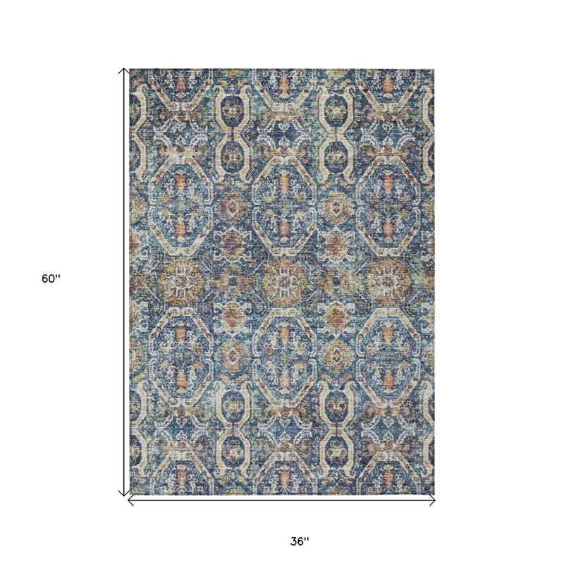 HomeRoots Floral Transitional Rectangle Outdoor Rug