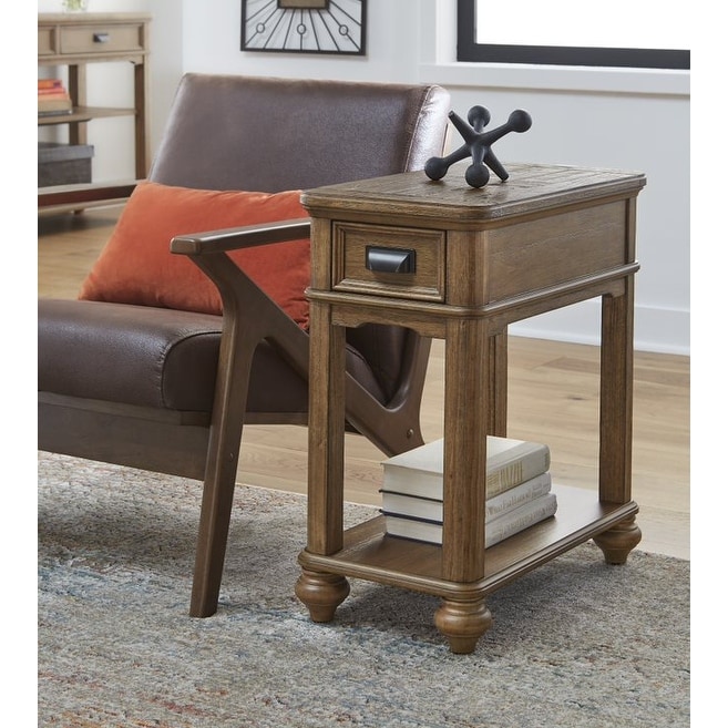 Heartwood Crossing Pecan Finish Chairside Table
