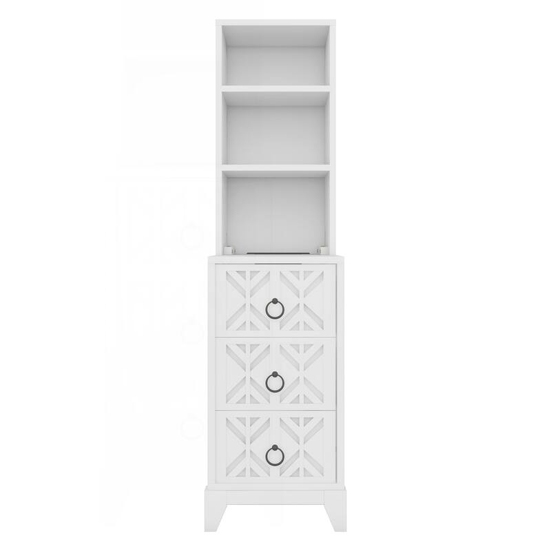 Versatile End Table with Multiple Storage Options and Stylish Design