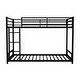 preview thumbnail 20 of 22, Sturdy Metal Twin over Twin Bunk Bed Kids Bed with Safety Guardrail