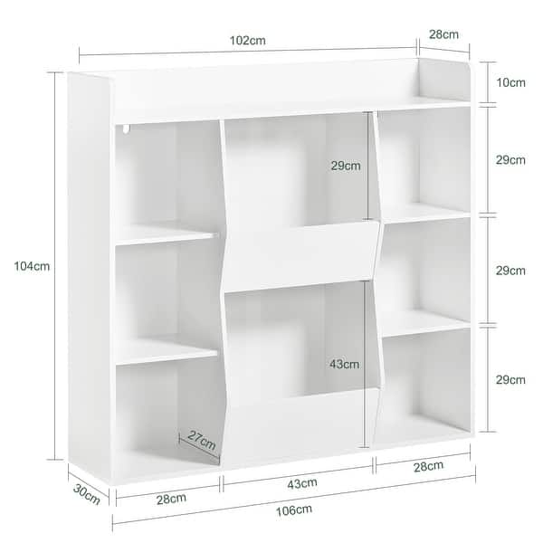 dimension image slide 0 of 2, Haotian KMB55-W, Children Kids Bookcase Book Shelf Toy Storage Display