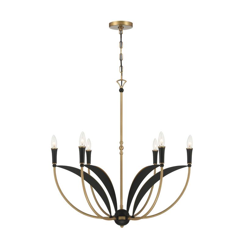 Minka Lavery 5696 Miller 6 Light 29" Wide Taper Candle Style