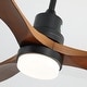preview thumbnail 92 of 199, 42“/52"/60"/48" Noiseless Walnut Wood Ceiling Fan with Remote Control, Integrated Light Optional 52'' Wood Ceiling Fan With Light