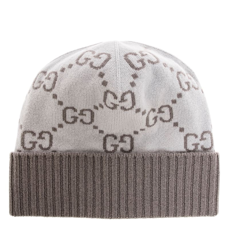 Gucci Cashmere GG Jacquard Hat - S