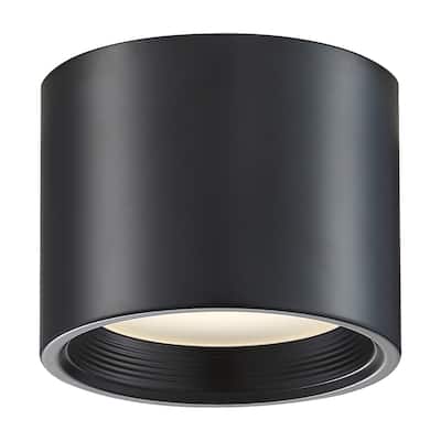 Reel 1-light Black LED Small Flush Mount