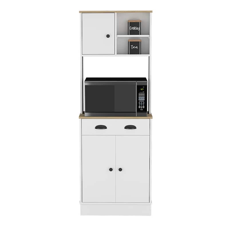 Microwave Storage Stand with 3-Doors and Drawer Arlington