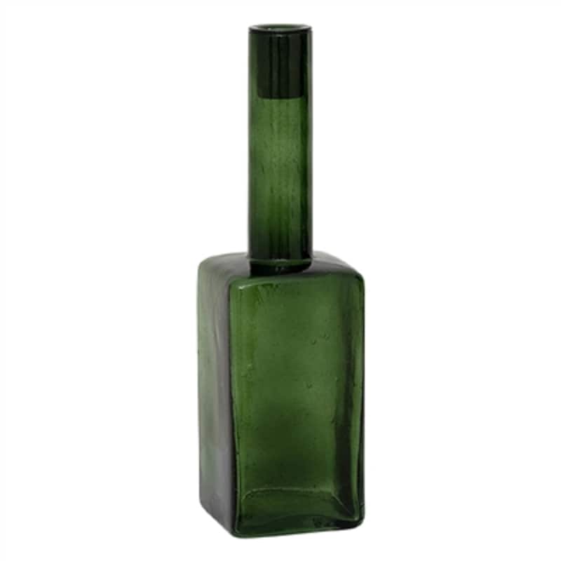 Alba Riffle Candle Holder - 11" - Green