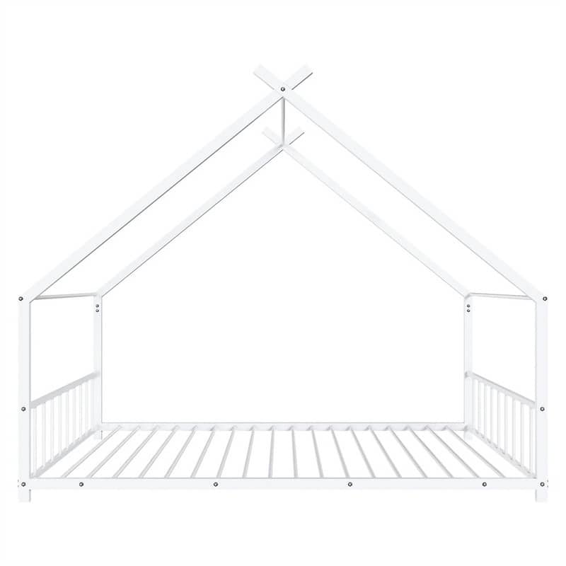 Twin Size Montessori Floor Bed Metal House Bed Frame For Kids