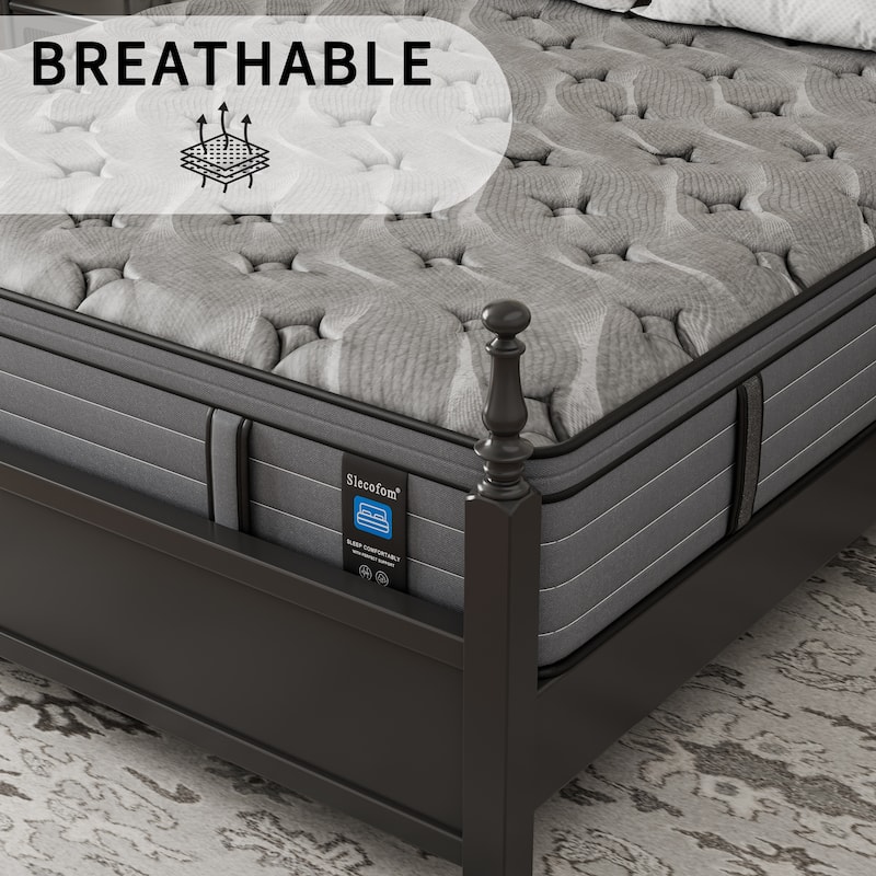 Modland 14 Inch Medium Hybrid Mattress, Euro Top - Fire-Safe CertiPUR-US Foams for Back Pain Relief, Twin/Full/Queen/King