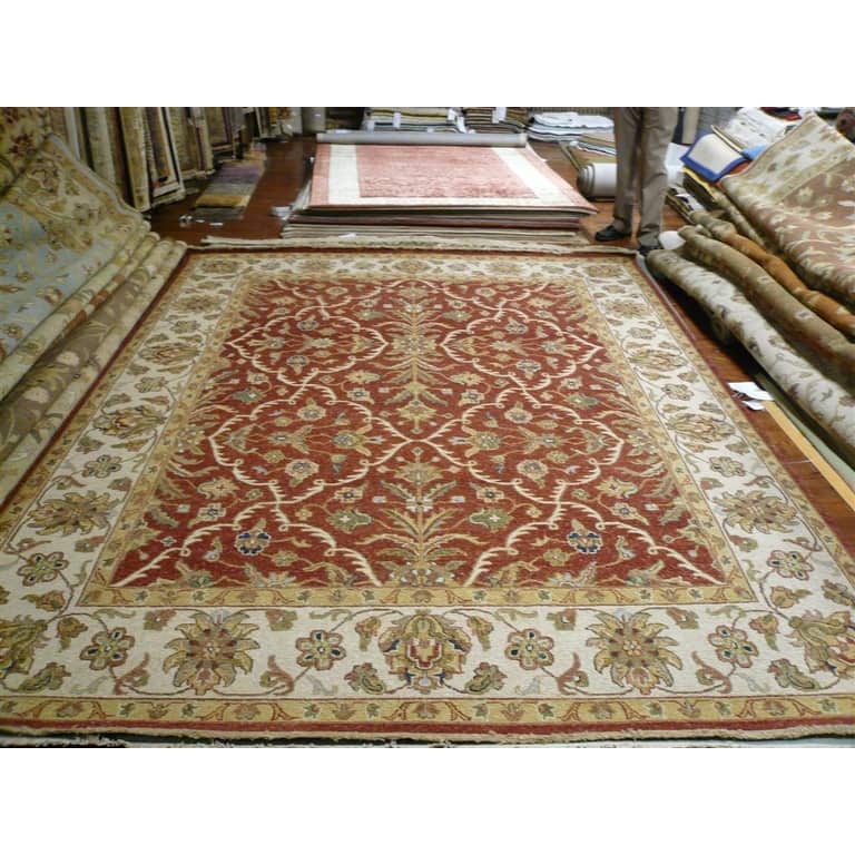 SAFAVIEH Couture Handmade Sumak Flatweave Hamutal Traditional Oriental Wool - 8' x 10' - Red/Ivory