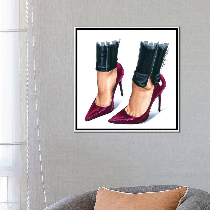 iCanvas "Peony Heels" by Elza Fouche Framed Canvas Print