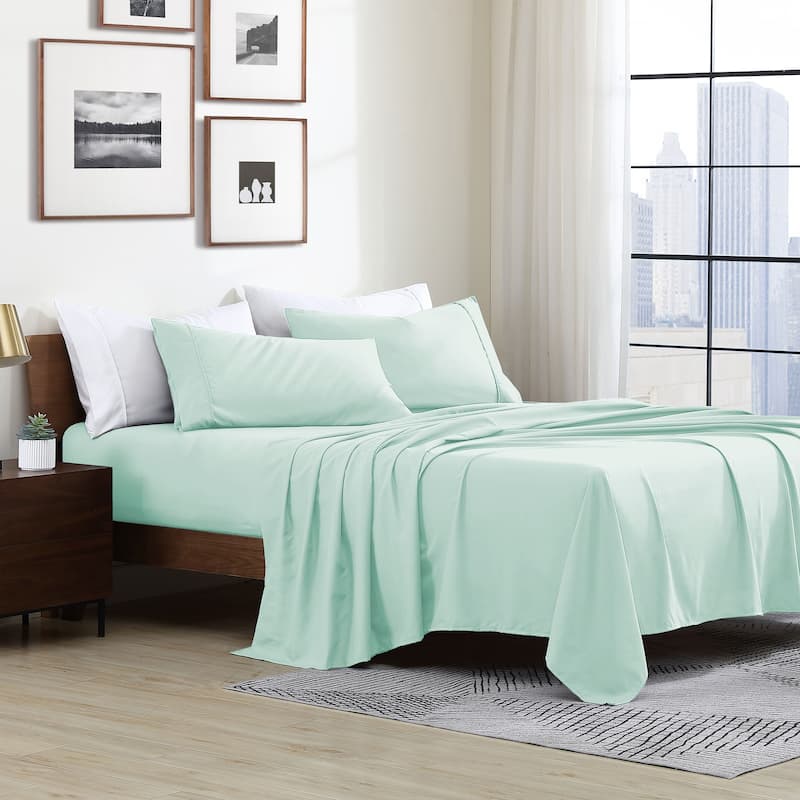 Swift Home Double Brushed Ultra Soft Microfiber Sheets 4-Piece Sheet Set Bedding Set - Assorted Colors