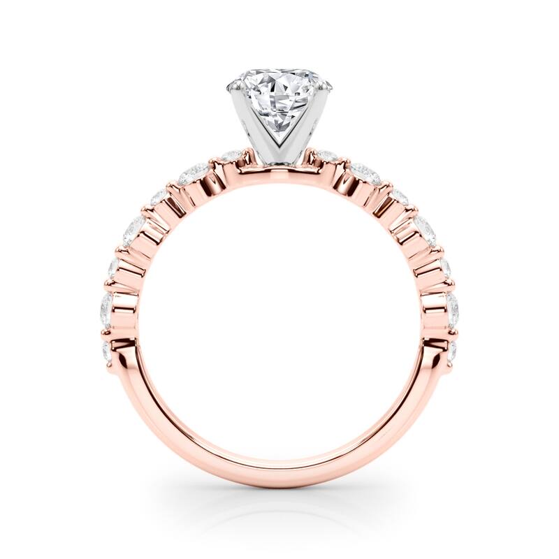 Auriya 14k Rose Gold Lab Grown Round Diamond Engagement Ring 0.50 to 5.00 ct. tw. (F-G VS)