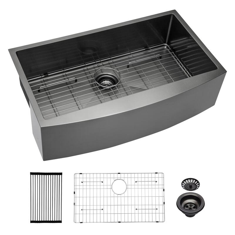 Farmhouse 16 Gauge Single Bowl Stainless Steel Kitchen Sink