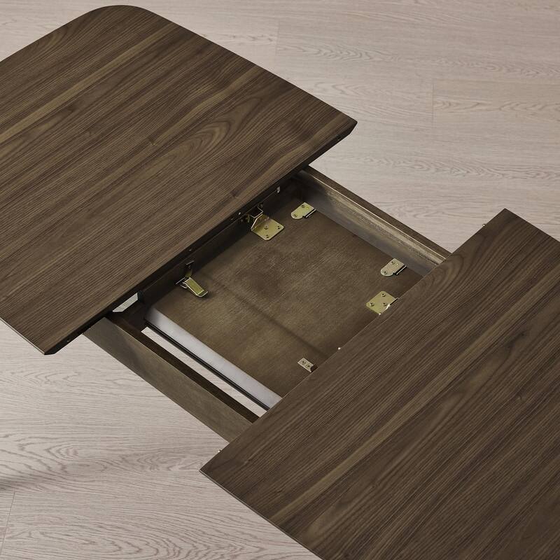 Spruce & Spring Extendable Dining Table Set with Upholstered Dining Chairs