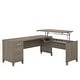 preview thumbnail 65 of 67, Bush Somerset 72W 3 Position Sit to Stand L Shaped Desk in Ash Gray