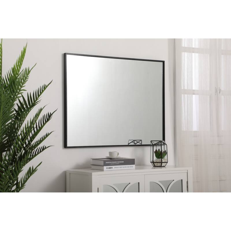 Elegant Lighting Eternity 27" x 36" Rectangular Beveled Metal Framed
