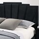 preview thumbnail 8 of 16, Glim Art Deco Velvet Upholstered Tufted Platform Bed by Furniture of America