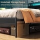 preview thumbnail 7 of 94, Farmhouse Wood Platform Bed Frame with Charged Station and LED Lights