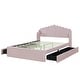 preview thumbnail 15 of 58, Full Upholstered Platform Bed with Drawers & USB Ports