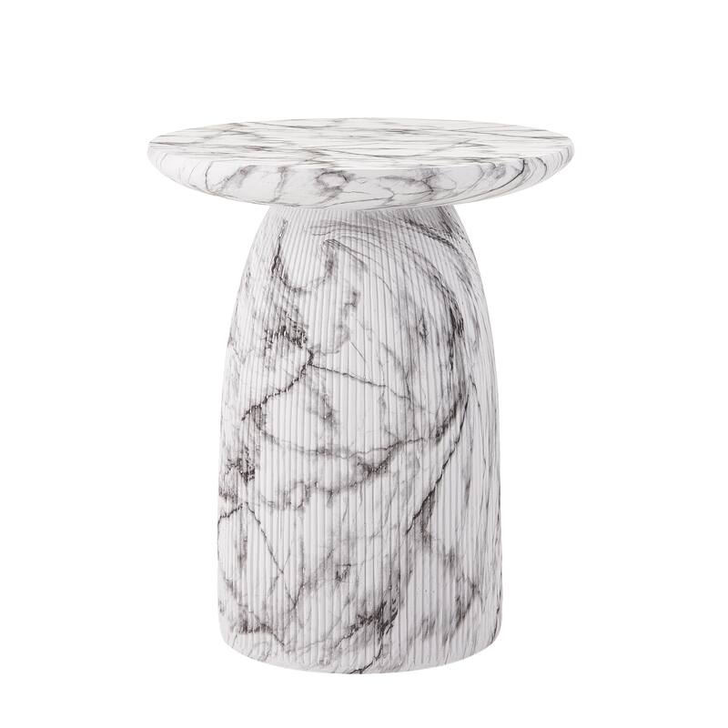 Christopher Knight Home - Aurelia Outdoor Marble-Effect MGO Side Table - Marble Effect
