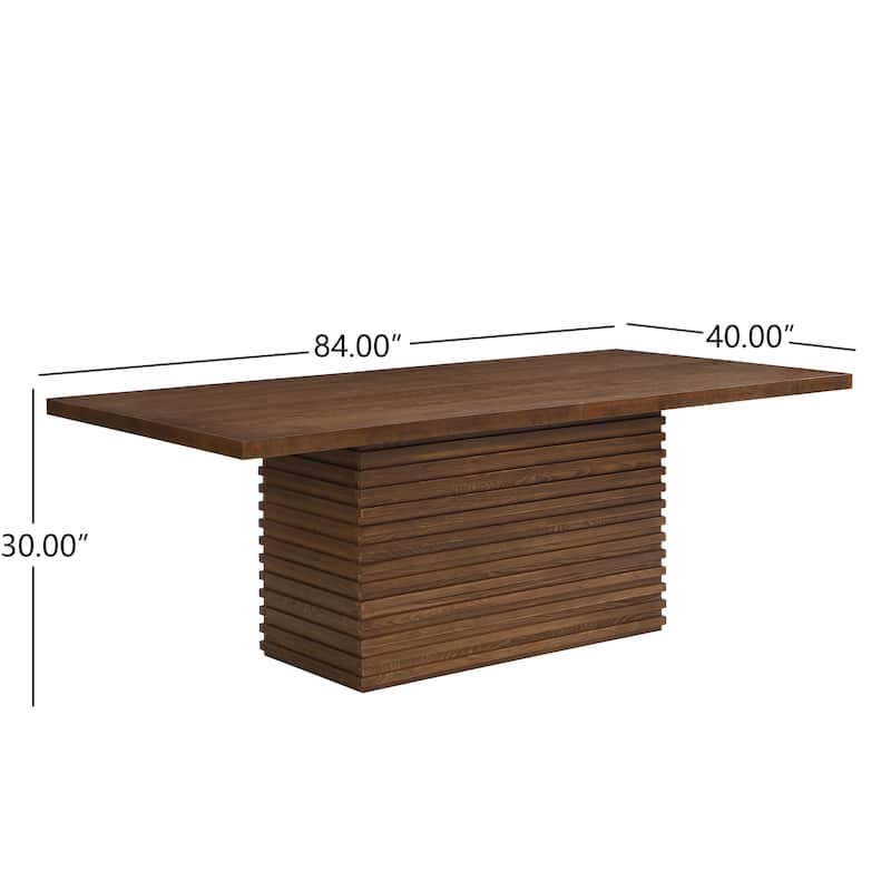 Christopher Knight Home - Coad Modern Wood Dining Table with Rectangular Pillar Base