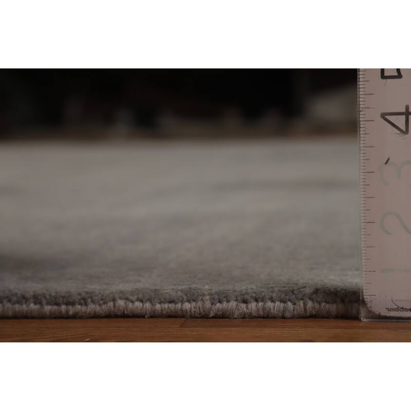 Hand Knotted Oriental 100% Wool Carpet Tribal Tribal Greys & Charcoal Gabbeh Area Rug - 13' 0'' X 9' 11''