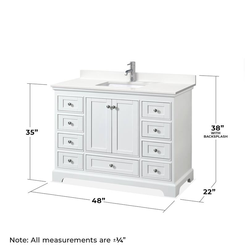 Wyndham Collection WCS202048S-QTZ-UNSM46 Deborah 48" Free Standing