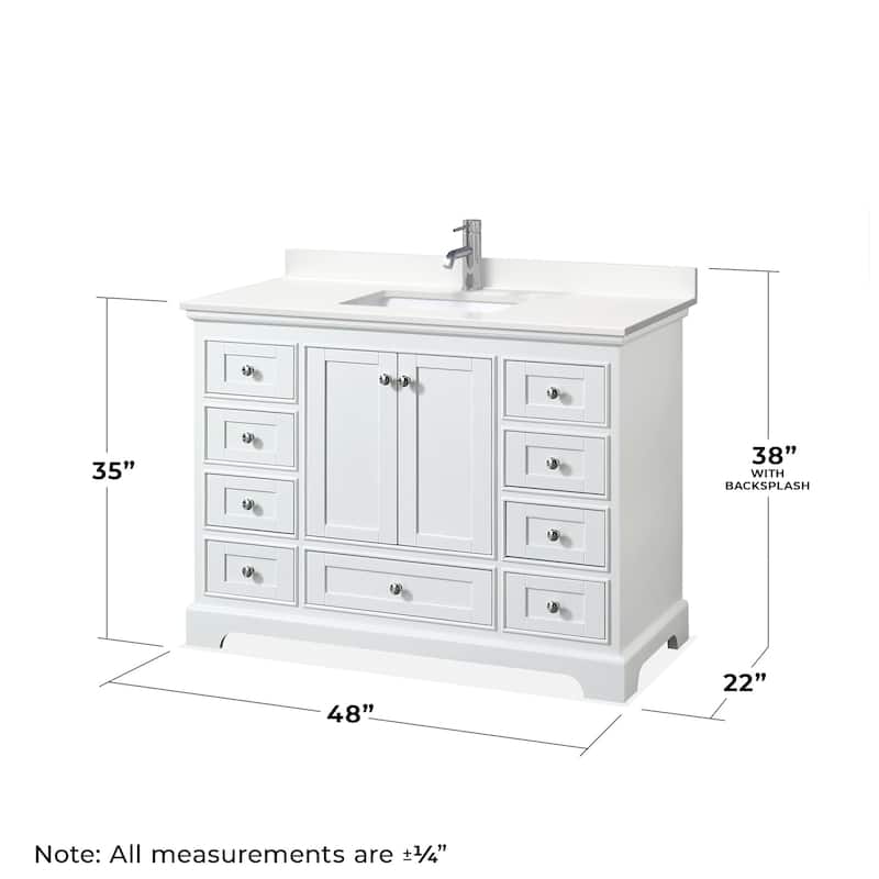 Wyndham Collection WCS202048S-QTZ-UNSMXX Deborah 48" Free Standing