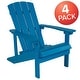 preview thumbnail 97 of 126, All-weather Poly Resin Wood Outdoor Adirondack Chair (Set of 4)