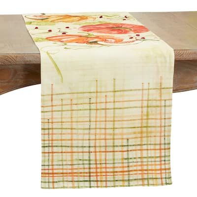Table Runner With Pumpkin Design - 16"x72"