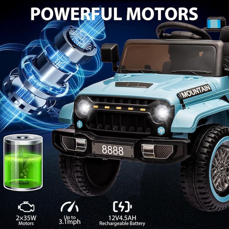 12V Ride on Truck Car, Kids Electric Car with Remote Control