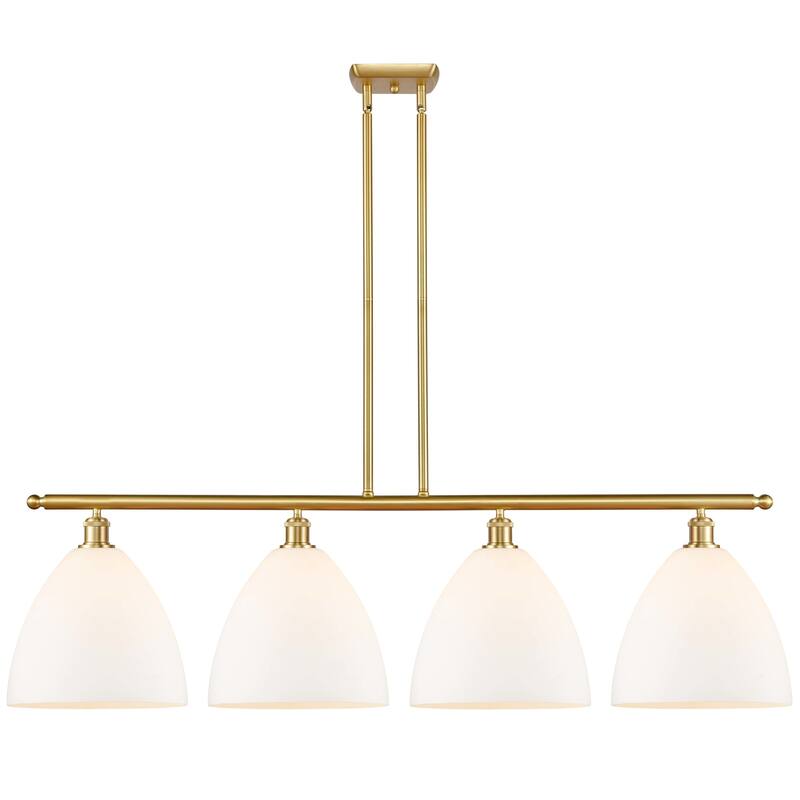 Innovations Lighting 516-4I-15-51 Bristol Linear Bristol Glass 4 Light - Satin Gold / Matte White
