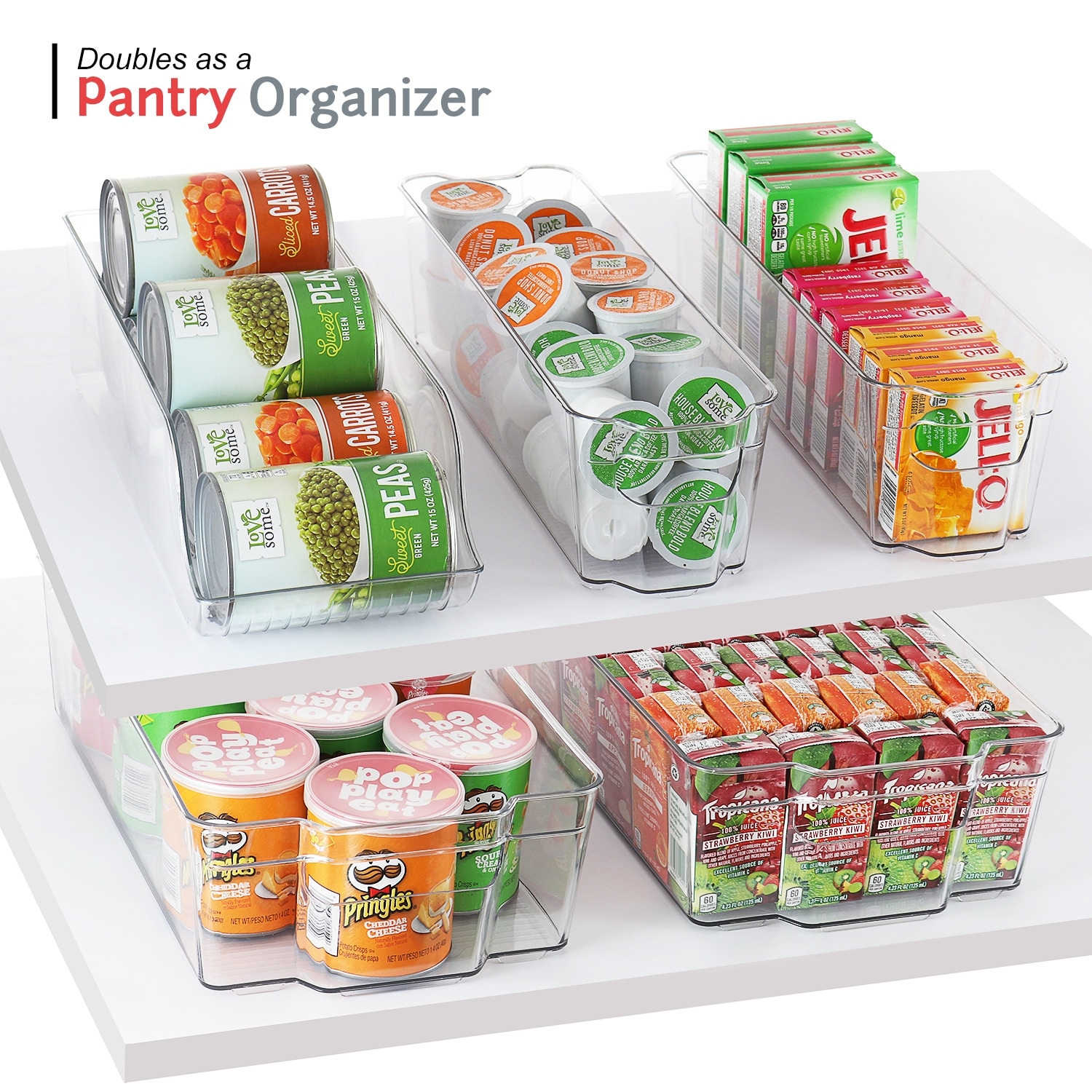 Refrigerator Organizer Bins - Stackable Storage Containers For Fridge,  Freezer, Pantry, Kitchen, - 9 P…