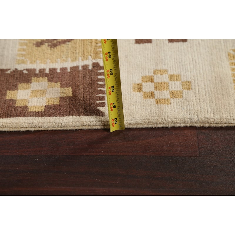 Tribal Geometric Gabbeh Kashkoli Oriental Area Rug Wool Hand-knotted - 6'4" x 9'7"