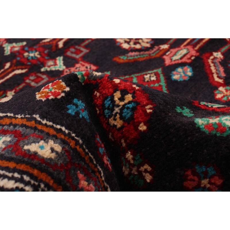 ECARPETGALLERY Hand-knotted Andelz Navy Wool Rug - 3'10 x 13'8