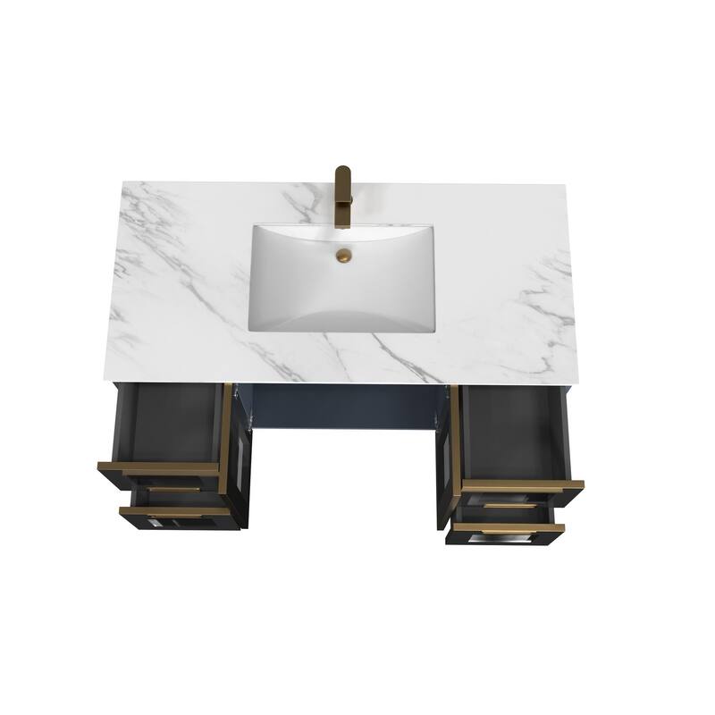 Solaria 48'' Wall Mounted Single Bathroom Vanity Set