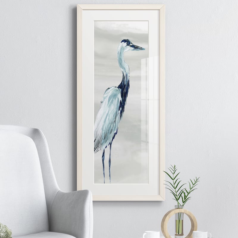 By the Sea Crane I-Premium Gallery Framed Print