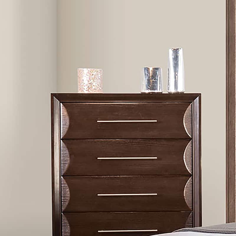 Furniture of America Chase Modern Rounded Wood 5-Drawer Chest