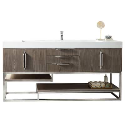 James Martin Vanities 983-V72S-R-BN-GW Columbia 72" Free Standing