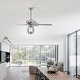 preview thumbnail 2 of 14, Dazy 48 Inch Chrome Finish Glam Ceiling Fan with Remote