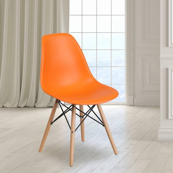 Plastic Chair With Wooden Legs On Sale Overstock 18063040