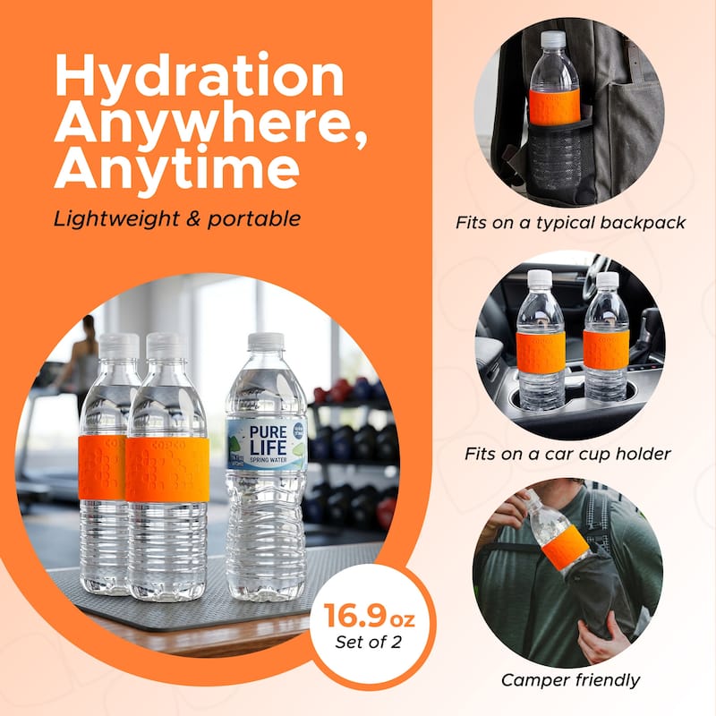 Copco Hydra BPA Free Tritan Water Bottle Set Leak Proof & Dishwasher Safe