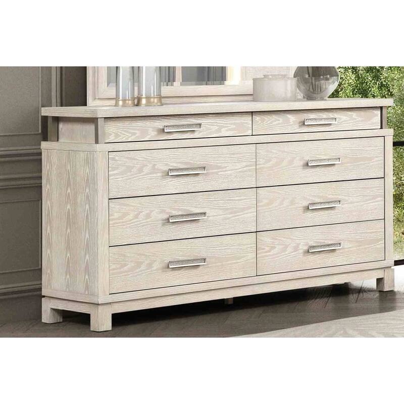 Modern Transitional Weathered Gray Finish 4Pc Bedroom Furniture Set