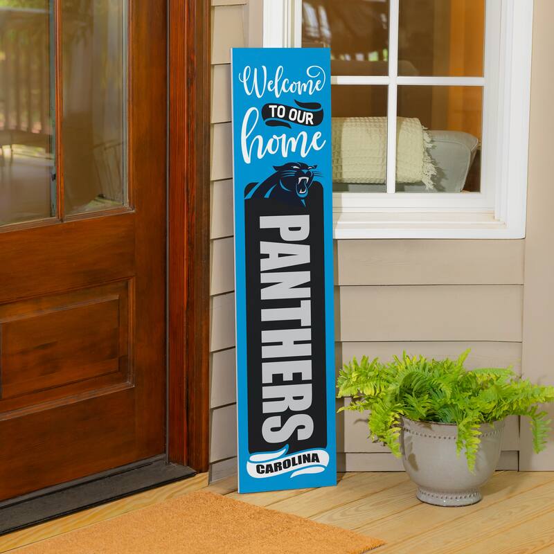 47" Double Sided Seasonal Porch Leaner, Carolina Panthers - 47" x 11.25"