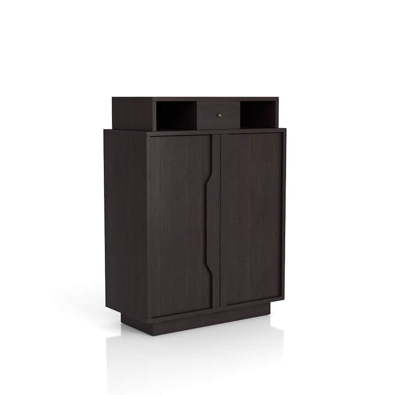 Icel Contemporary Espresso 5-shelf Shoe Cabinet by Furniture of America