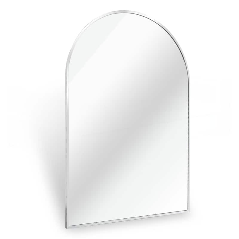 24x32 Inch Metal Framed Arched Bathrrom Mirror